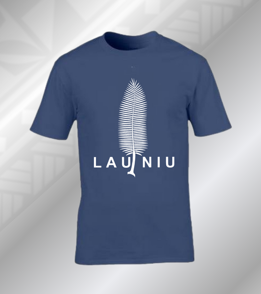 T-shirt Homme bleu acier col rond