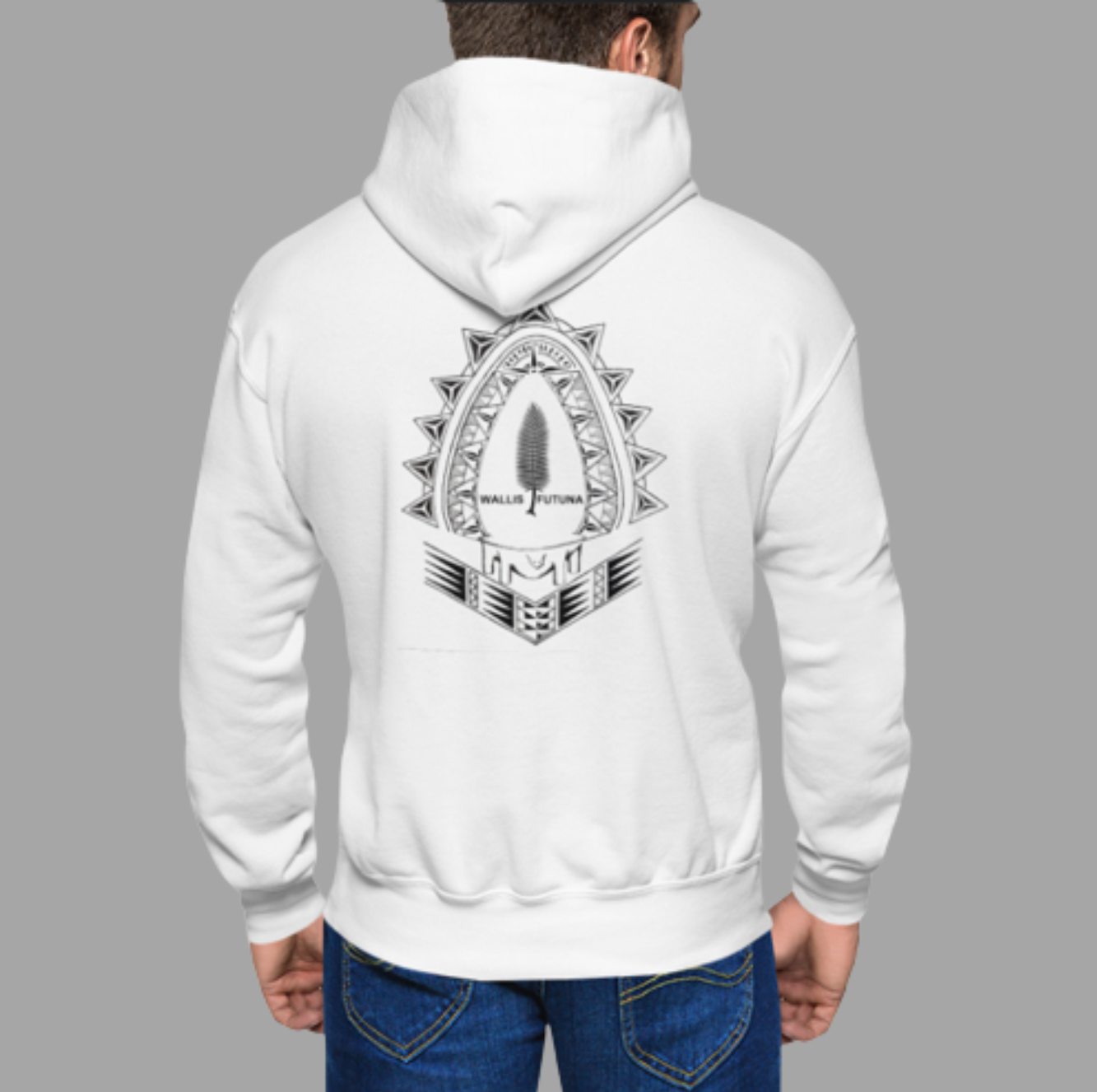 Sweat capuche poche kangourou mixte Blanc